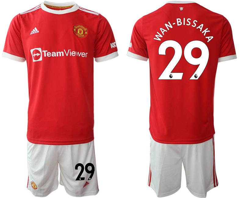 Men 2021-2022 Club Manchester United home red #29 Adidas Soccer Jersey
